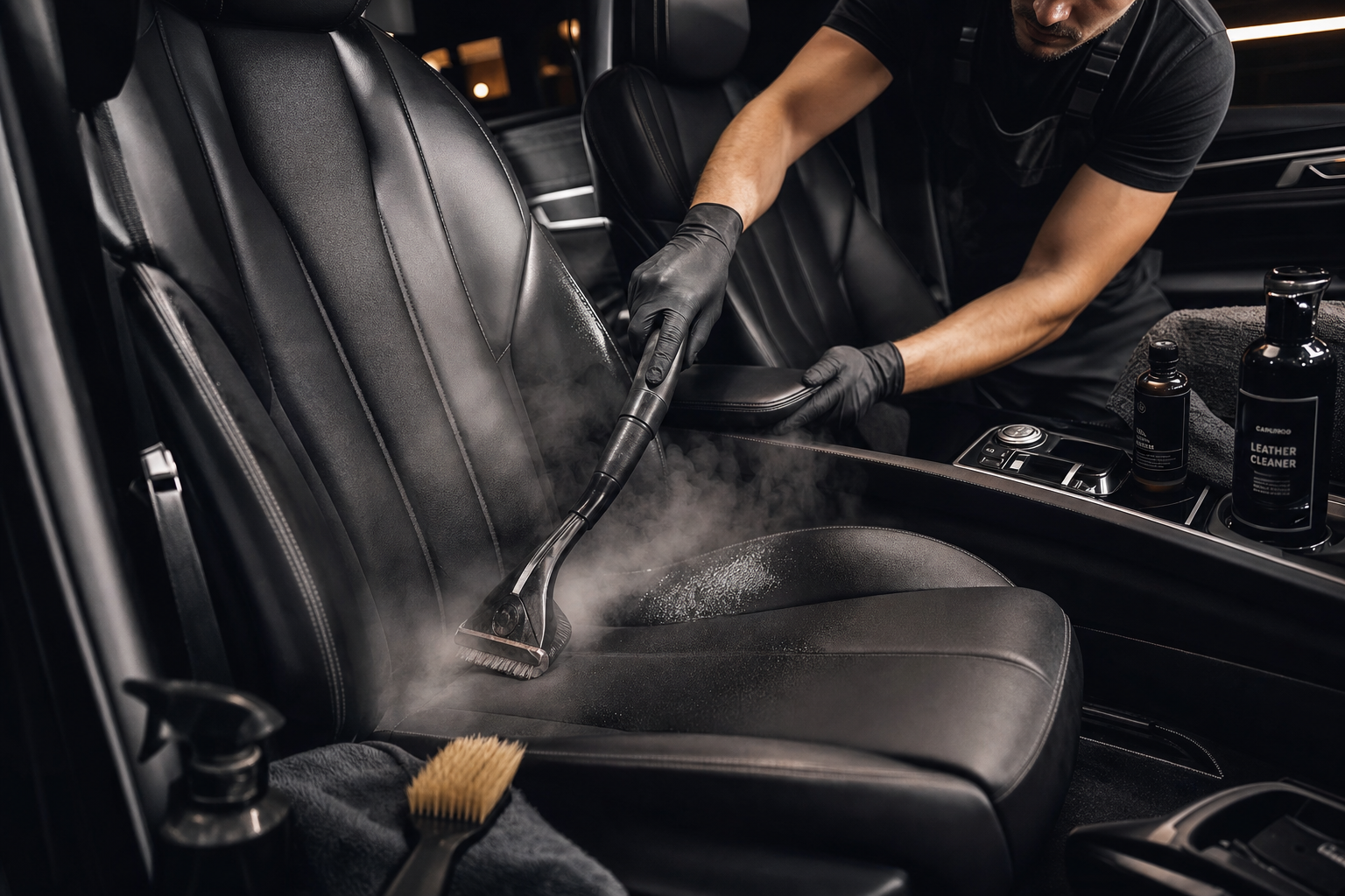 Professional interior steam cleaning